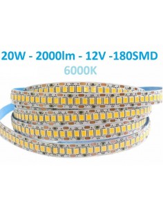 12V LED juosta - 20W - 6000K -180smd