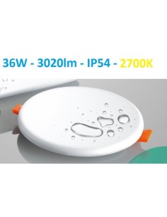 Berėmė vandeniui atspari LED panelė - 36W - 3020lm - IP54 - WW