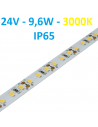 24V LED juosta 9,6W/m - IP65 - 3000K