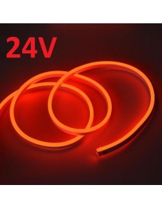 LED juosta NEON FLEX 24V - Raudona - IP67