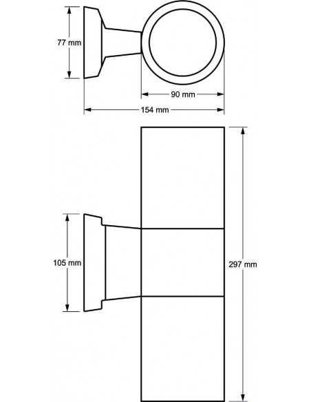 Sieninis LED lauko šviestuvas - Lumi UP AND DOWN Antracit Sieninis LED lauko šviestuvas - Lumi UP AND DOWN Antracit