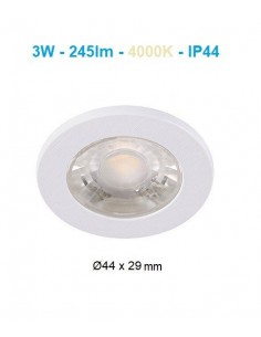 LED šviestuvas į pakalimą 3W - 4000K - IP44 baltas
