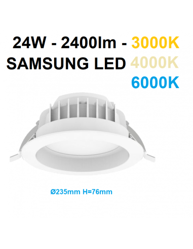 Įleidžiama LED panelė - Downlight 24W