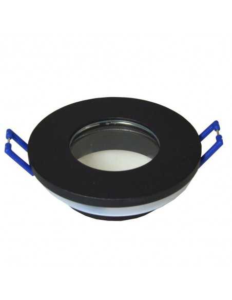 Vandeniui atsparus rėmelis LED lemputei į lubas - GU10 IP54 juodas