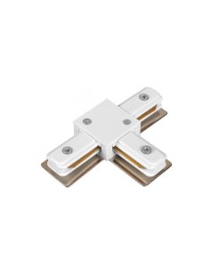 Triguba jungtis 1 fazės Premium bėgeliui - balta