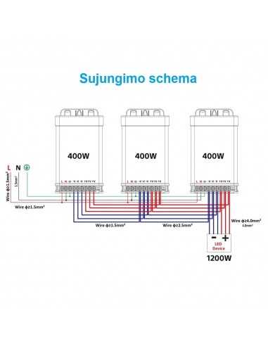 LED maitinimo šaltinis - 24V - 400W be ventiliatoriaus