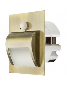 LED laiptu šviestuvas su judesio davikliu - Wally Brass 3000K