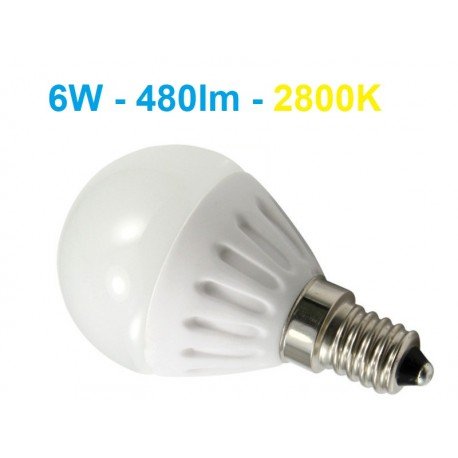 E14 - 6W - 480lm LED lemputė