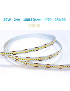 24V LED juosta - 20W - 4500K -180LEDs/m CRI90