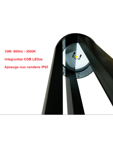 Pastatomas LED Lauko šviestuvas - Lumi Villa 10W - 60cm