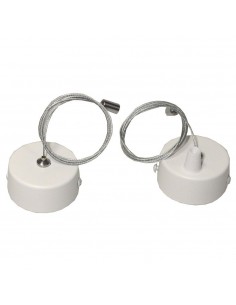 Pakabinimo komplektas linijiniam šviestuvui - baltas