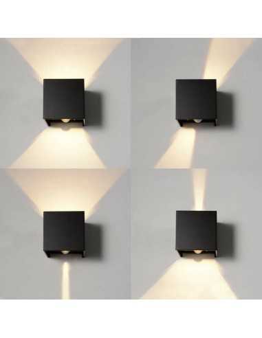 LED šviestuvas su judesio davikliu - Lumi Adjustable 6W Black 3000K