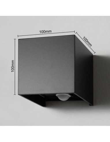 LED šviestuvas su judesio davikliu - Lumi Adjustable 6W Black 3000K