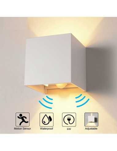 LED šviestuvas su judesio davikliu - Lumi Adjustable 6W White 3000K