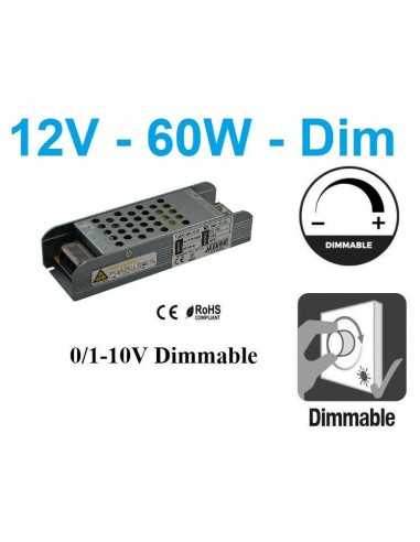 Dimeriuojamas LED maitinimo šaltinis 60W - 12V TRIAC / 0/1-10V