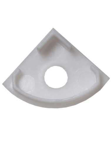 Kampinio LED profilio užbaigimo galas su skyle