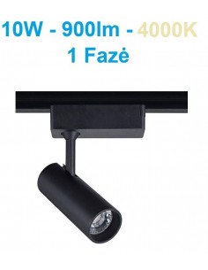 Akcentinis LED šviestuvas 1 fazės - Track 10W juodas - DW
