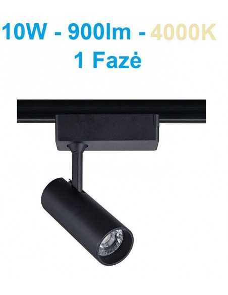 Akcentinis LED šviestuvas 1 fazės - Track 10W juodas - DW Akcentinis LED šviestuvas 1 fazės - Track 10W juodas - DW
