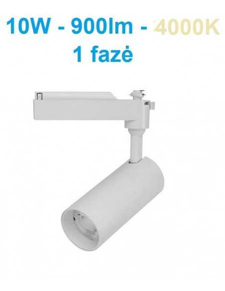 Akcentinis LED šviestuvas 1 fazės - Track 10W baltas - DW