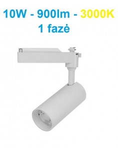 Akcentinis LED šviestuvas 1 fazės - Track 10W baltas - WW