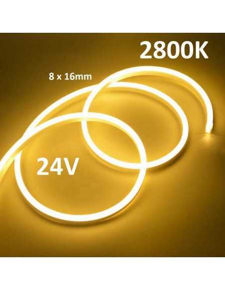LED NEON FLEX 8X16MM JUOSTA 24V - 2800K - IP67