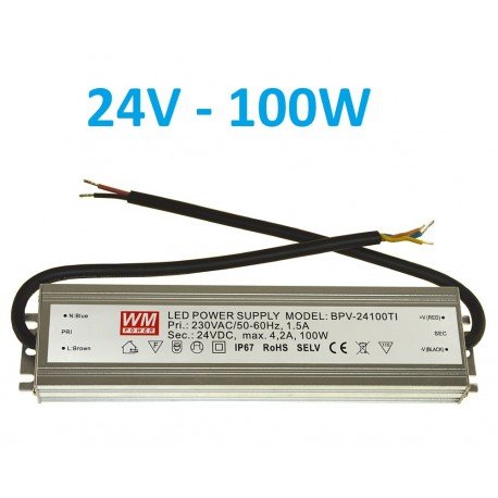 Profesionalus LED maitinimo šaltinis 24V - 100W - IP67