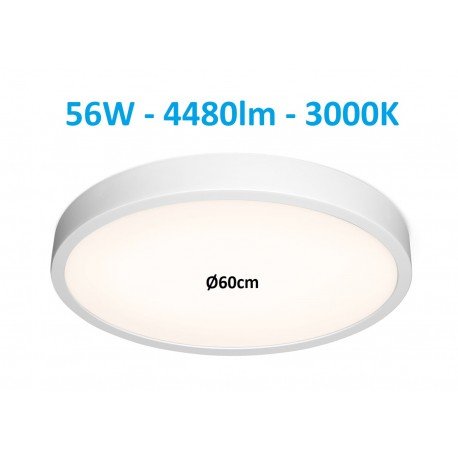 Virštinkinė apvali LED panelė - 56W - 3000K - Ø600mm