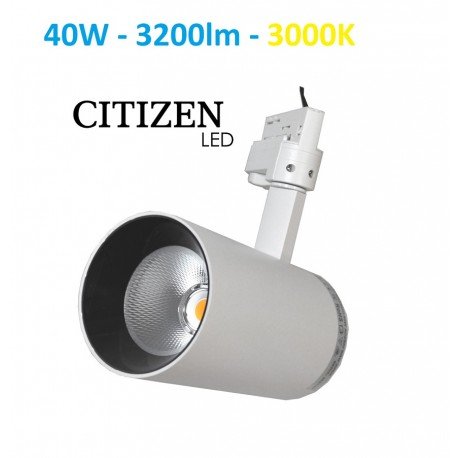 LED Track šviestuvas montuojamas į bėgelį - Track 40W Citizen 3000K