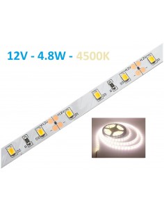 LED juostelė - 4,8W-12V neutrali balta IP20