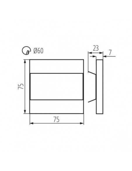 LED laiptų šviestuvas - Kanlux Terra Black DW