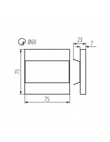 LED laiptų šviestuvas - Kanlux Terra Black WW