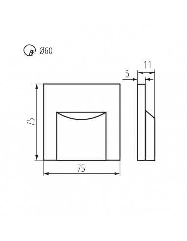 LED laiptų šviestuvas - Kanlux Erinus White WW