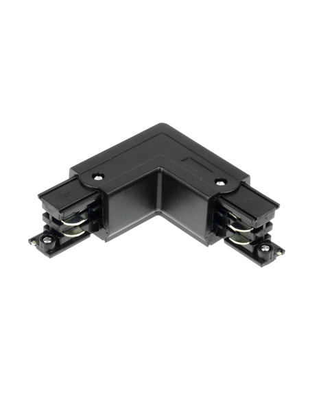 Kampinė jungtis 4 šerdžių 3 fazių Track bėgeliui juoda