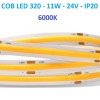 COB LED juosta 11W - 24V - 6000K - 320LEDs/m CRI90