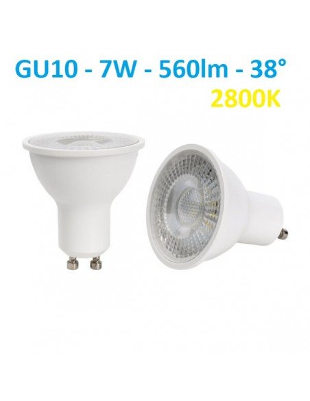 LED lemputė GU10 - 7W - 560lm - 38°