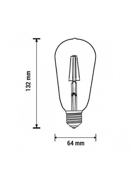 LED lemputė E27 - 4W - 400lm - ST64
