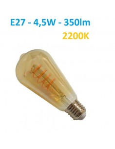 LED lemputė ST64 - 4,5W - 350lm - 2200K - E27