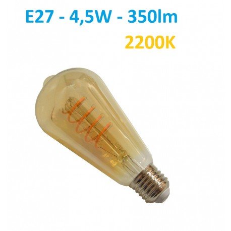 LED lemputė ST64 - 4,5W - 350lm - 2200K - E27