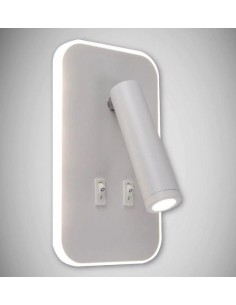 LED sieninis šviestuvas su skaitymo lempute 6W + 3W 2