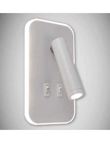 LED sieninis šviestuvas su skaitymo lempute 6W + 3W