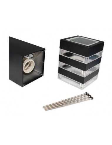 PASTATOMAS LAUKO ŠVIESTUVAS - Santa E27 80cm antracit