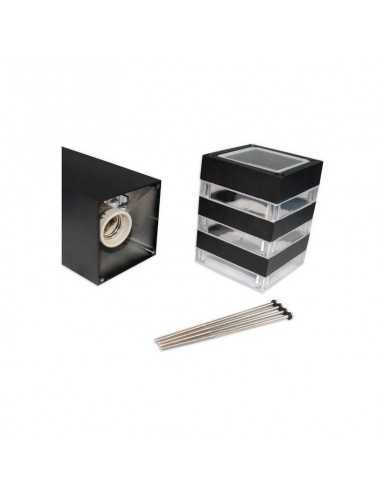 PASTATOMAS LAUKO ŠVIESTUVAS - Santa E27 50cm juodas