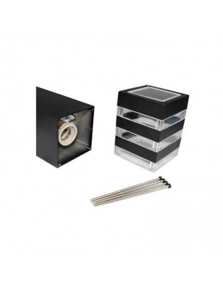 PASTATOMAS LAUKO ŠVIESTUVAS - Santa E27 50cm juodas