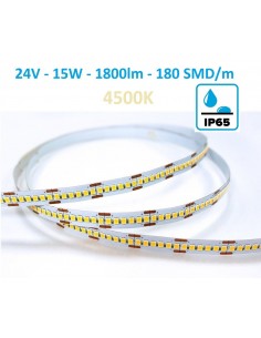 LED juosta Premium 24V - 15W - 4500K - 180smd - IP65