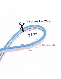 LED juosta NEON FLEX 12V - PINK - IP67 - 5 metrai 2