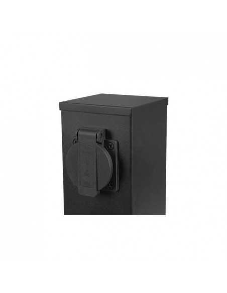 Pastatomas stulpelis su 4 x rozetėmis - Garten Steck 40cm juodas