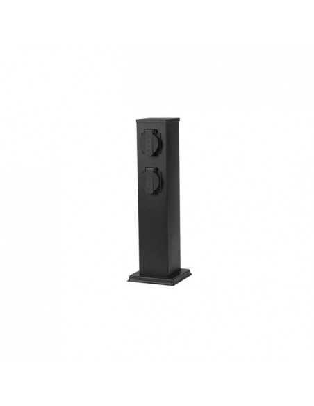 Pastatomas stulpelis su 4 x rozetėmis - Garten Steck 40cm juodas