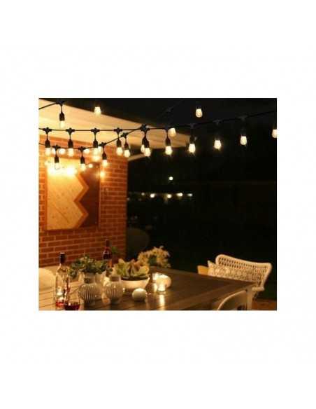 Lauko girlianda E27 - 15 metrų su lemputėmis Lauko girlianda E27 - 15 metrų su lemputėmis