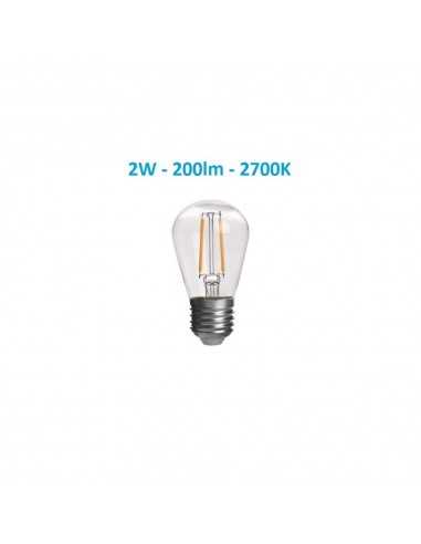 Lauko girlianda E27 - 15 metrų su lemputėmis