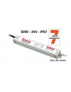 Profesionalus LED maitinimo šaltinis Scharfer 24V-60W-IP67